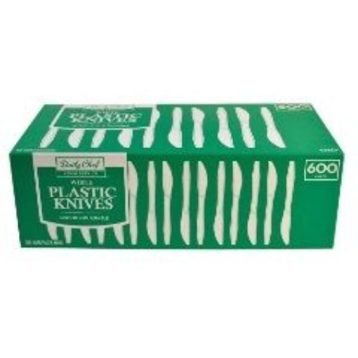 Picture of MEMBERS MARK PLASTIC KNIVES WHITE 600EA/BX